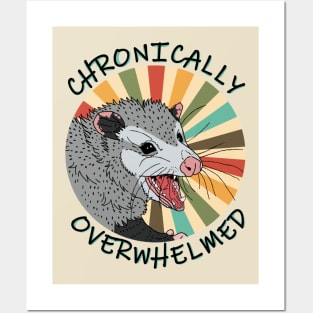 Chronically Overwhelmed Possum Posters and Art